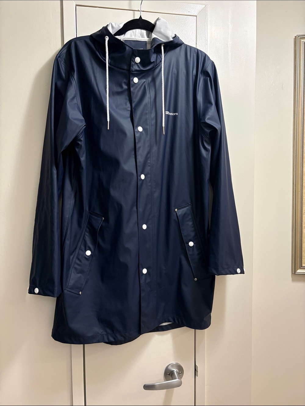 Tretorn Navy Hooded Waterproof rain Coat